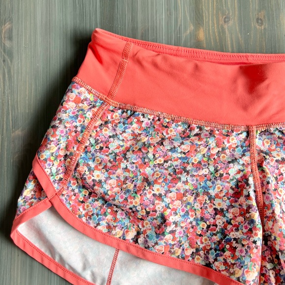 Lululemon Run: Speed Short *4-way Stretch Prism Petal Multi / Atomic Red… - Picture 7 of 13